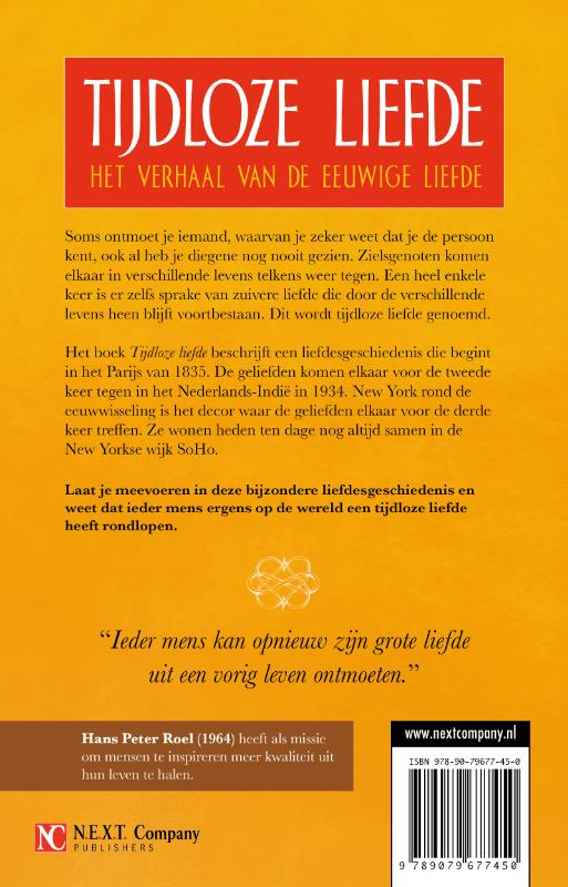 Tijdloze liefde achterkant