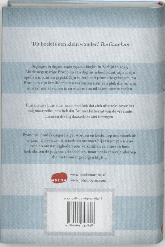 De Jongen In De Gestreepte Pyjama achterkant