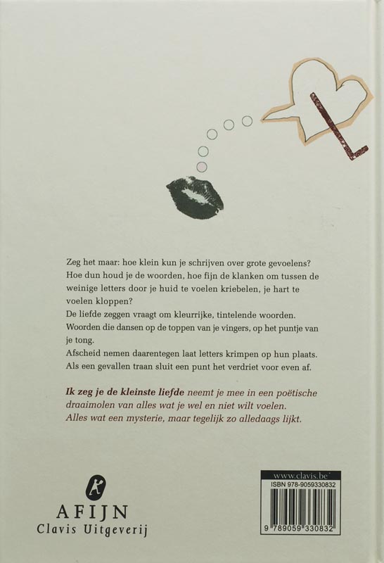 Ik Zeg Je De Kleinste Liefde achterkant