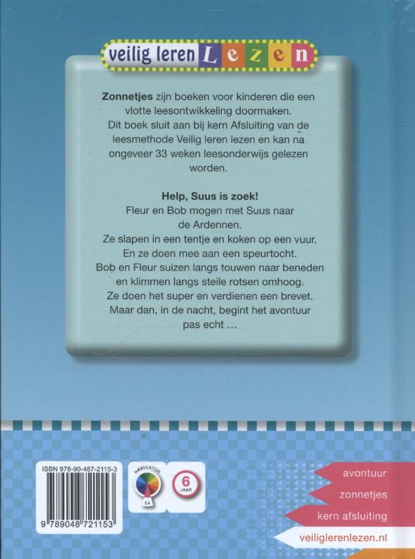 Help, Suus is zoek! achterkant