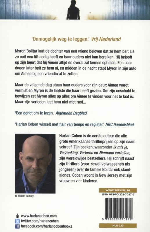 Eens beloofd / Myron Bolitar / 8 achterkant