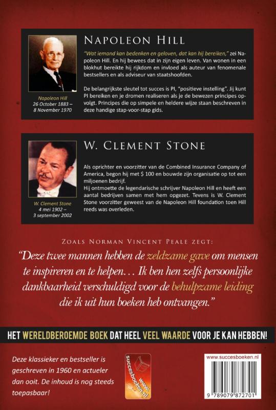 Succes door een positieve instelling achterkant