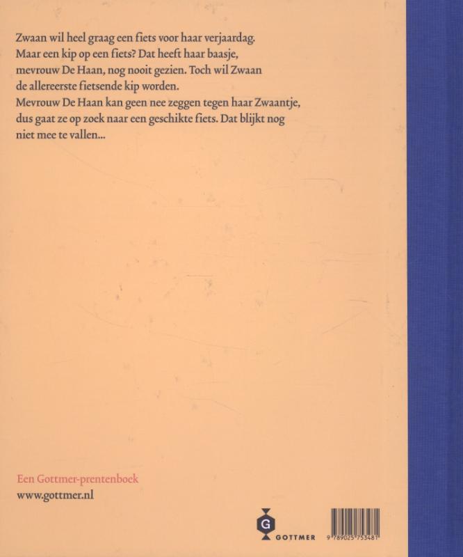 Zwaan wil een fiets! achterkant