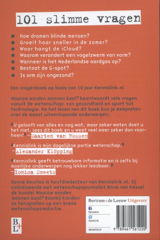 Waarom worden mannen kaal? achterkant