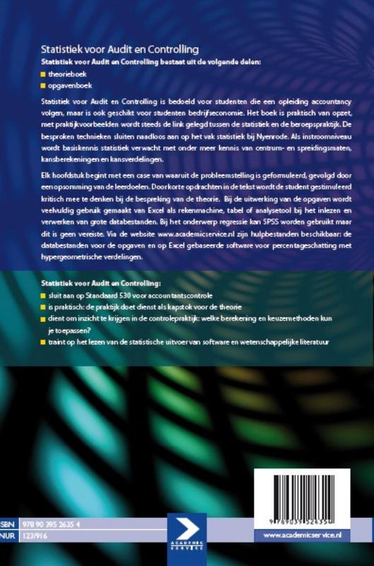 Statistiek voor Audit en Controling Theorie achterkant