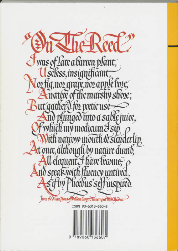 Calligrafie Kalligraphie / Grote alken / no. 660 achterkant