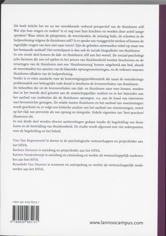 Zonder (t)huis achterkant