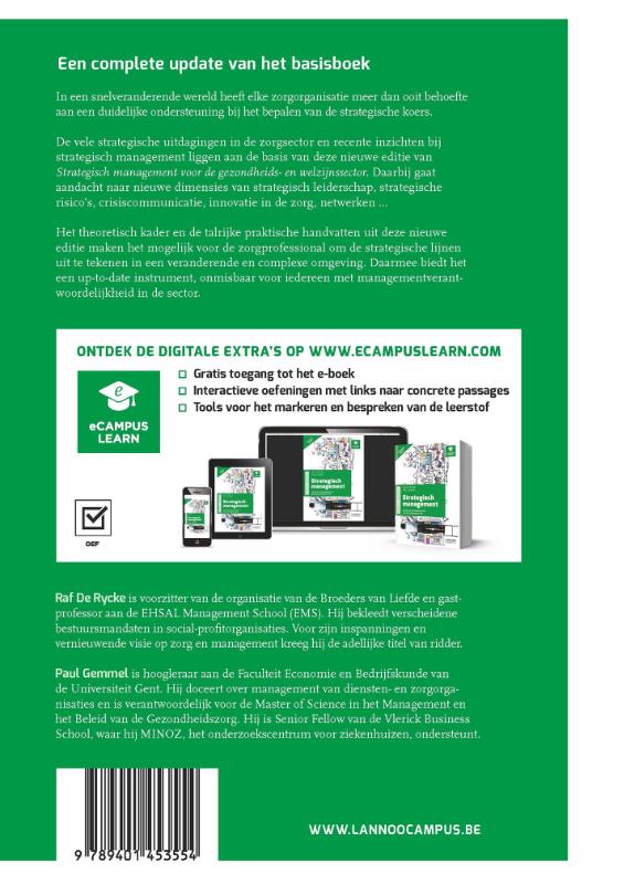 Handboek Strategisch management voor de gezondheids- en welzijnssector achterkant