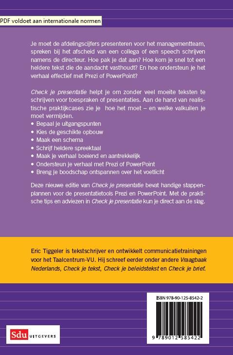 Check je presentatie achterkant