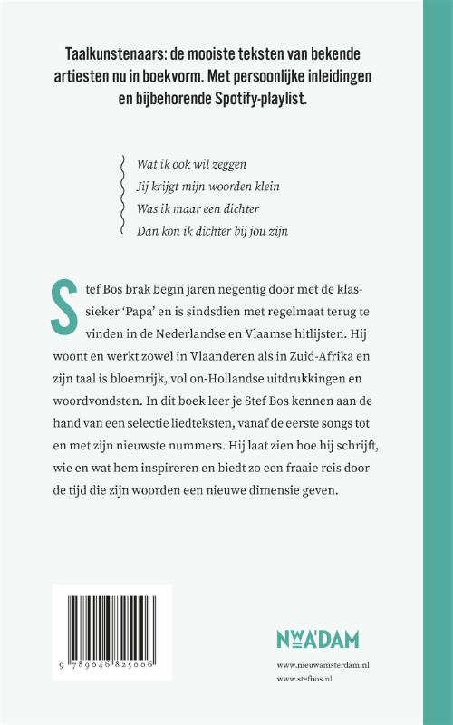 Taalkunstenaars 3 - Stef Bos achterkant