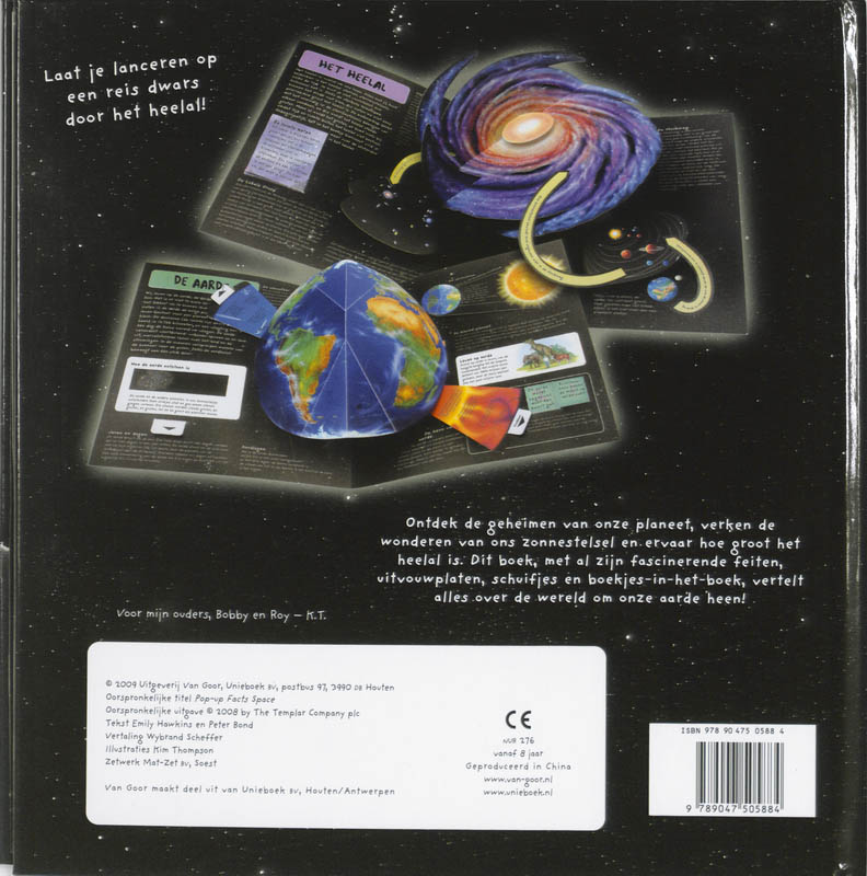 Pop-upboek ruimte achterkant