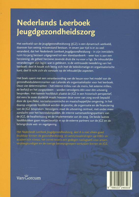 Nederlands leerboek jeugdgezondheidszorg Deel A Organisatie achterkant