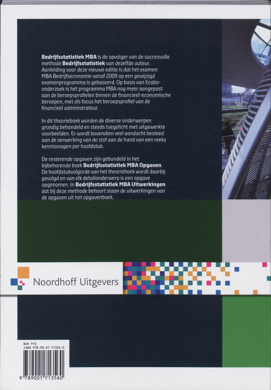 Bedrijfsstatistiek MBA achterkant