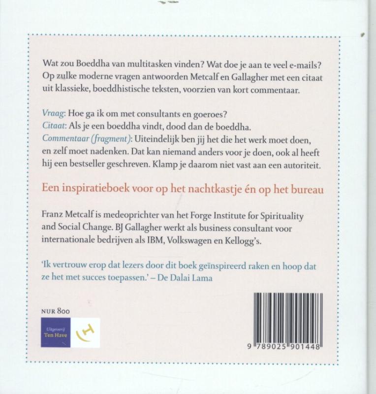 Boeddha op het werk achterkant