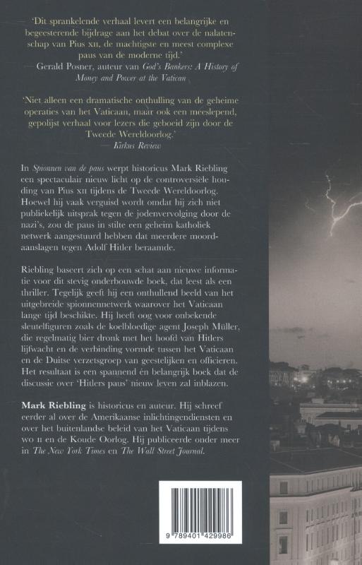 Spionnen van de paus achterkant