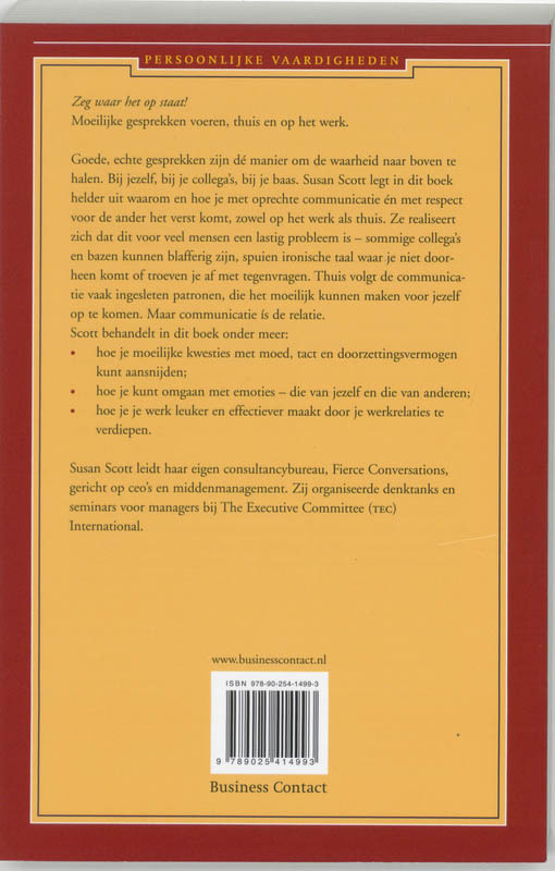 Zeg waar het op staat! / Persoonlijke vaardigheden achterkant