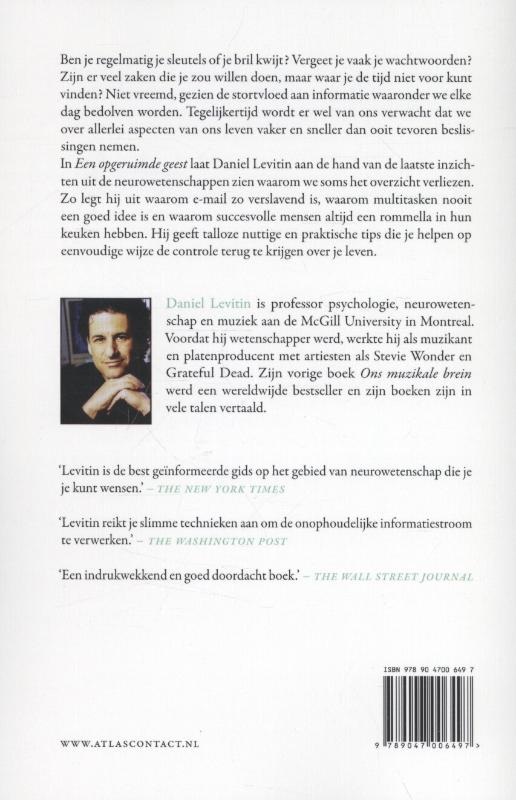 Een opgeruimde geest achterkant