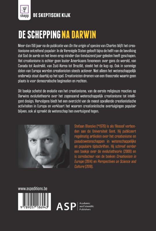 De schepping na Darwin achterkant