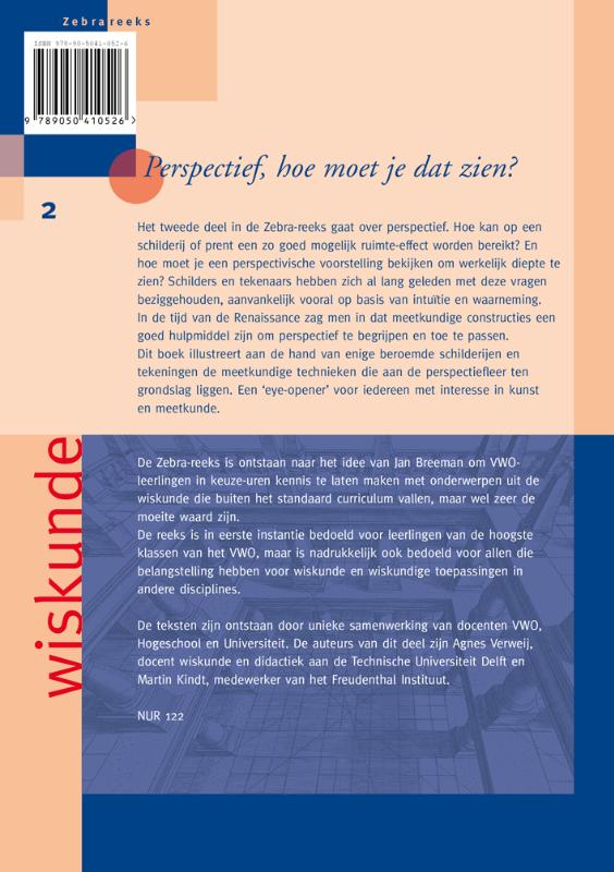 Perspectief, hoe moet je dat zien? / Zebra-reeks / 2 achterkant