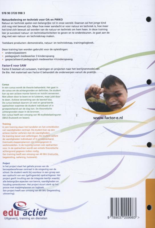 Factor-E Natuurbeleving en techniek voor OA en PWKO Training achterkant