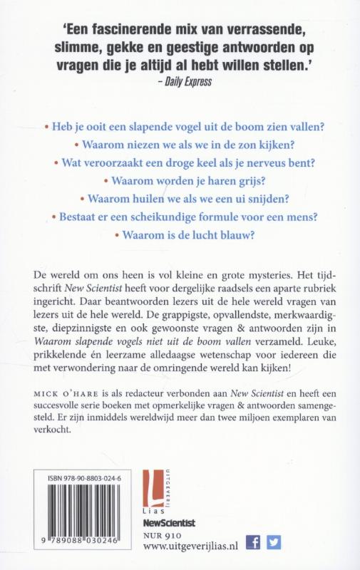 Waarom slapende vogels niet uit de boom vallen achterkant