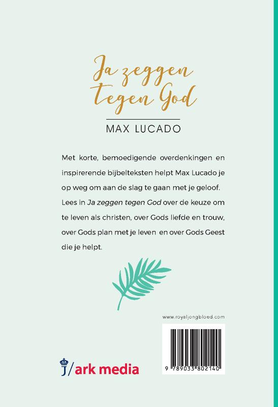 Ja zeggen tegen God achterkant