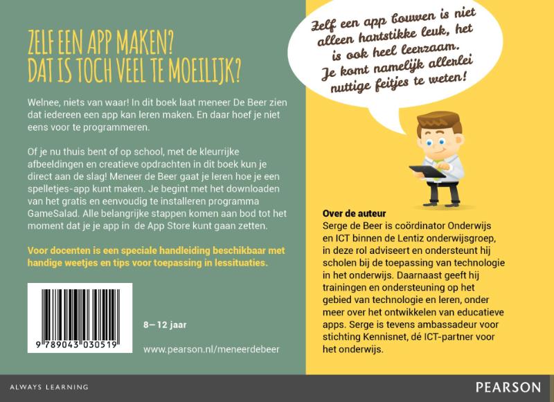 Apps maken met meneer De Beer achterkant