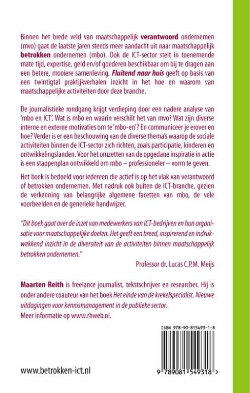 Fluitend naar huis achterkant