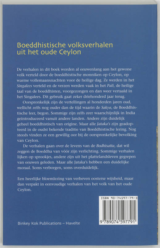 Boeddhistische volksverhalen uit het oude Ceylon achterkant