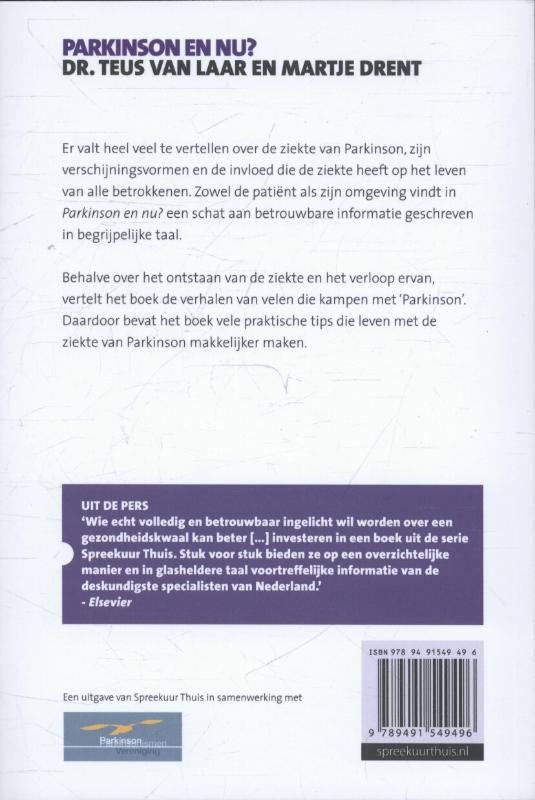 Parkinson en nu? / Spreekuur thuis achterkant