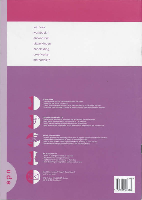 Getal en ruimte / Vwo A/B / deel Werkboek-i + CD-ROM achterkant