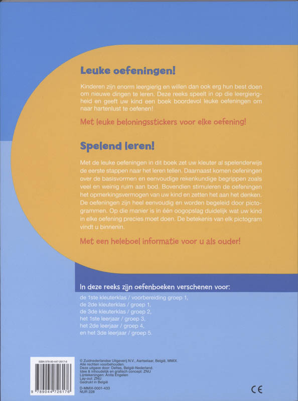 Beloningsstickers - Ik leer al tellen Groep 1 achterkant