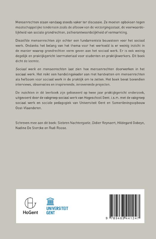 Sociaal werk en mensenrechten achterkant
