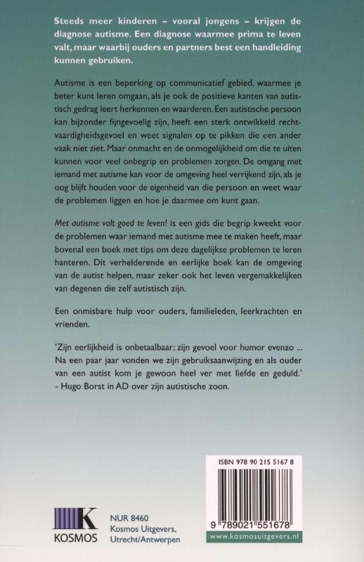 Met autisme valt goed te leven! achterkant