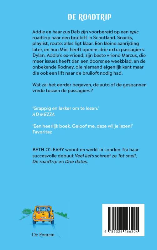 De roadtrip achterkant