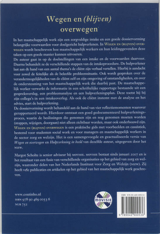 Wegen en (blijven) overwegen achterkant