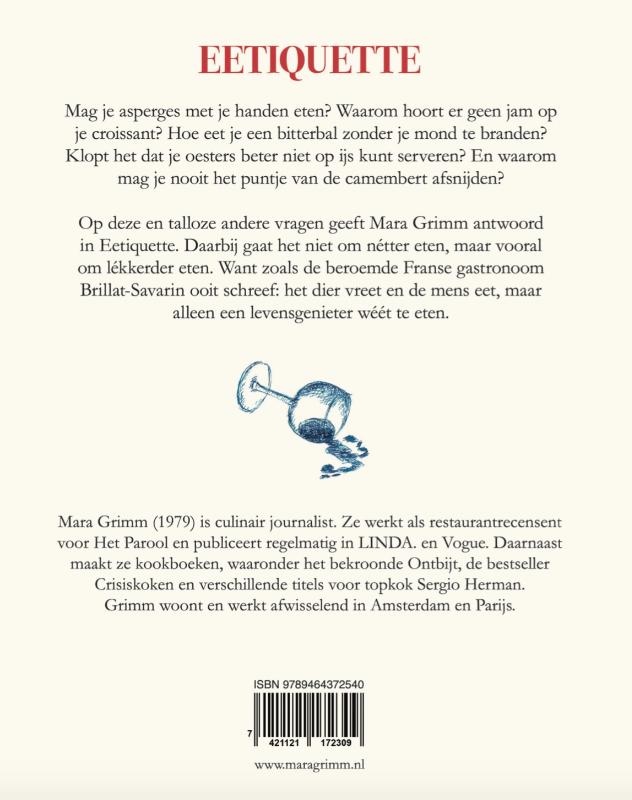 Eetiquette achterkant