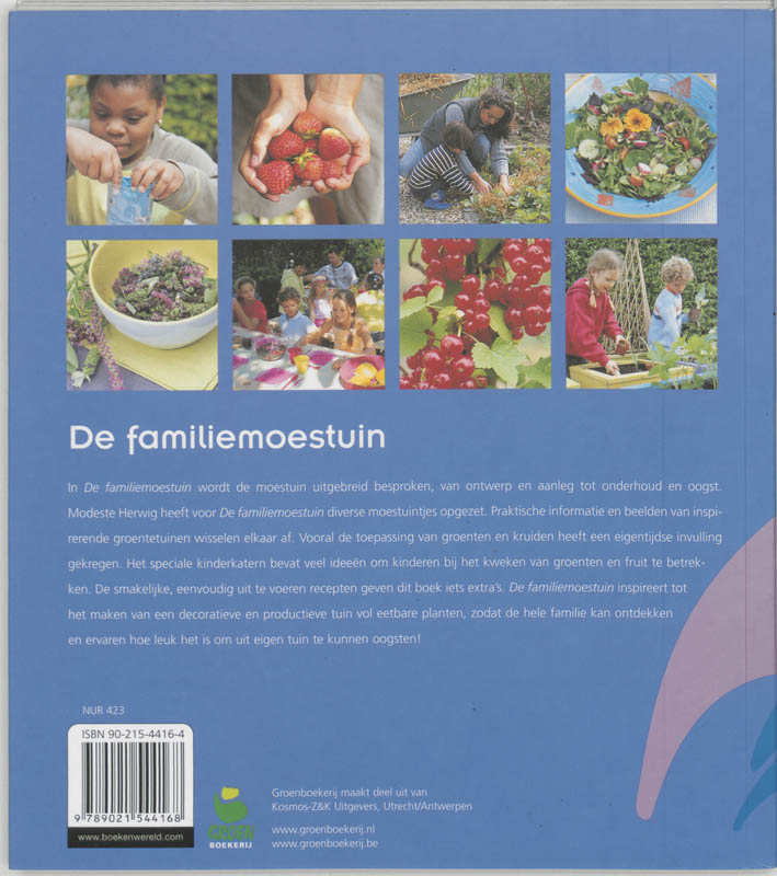 De familiemoestuin achterkant