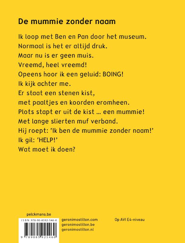 De mummie zonder naam achterkant