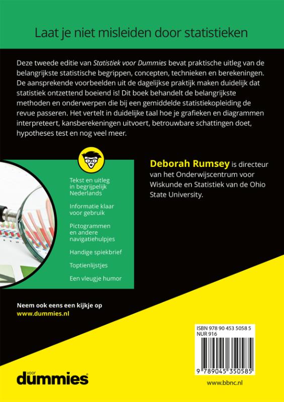 Statistiek voor Dummies / Voor Dummies achterkant