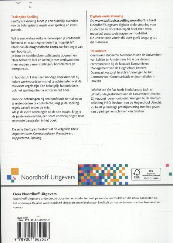Spelling / Taaltopics achterkant