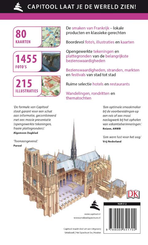 Frankrijk / Capitool reisgidsen achterkant