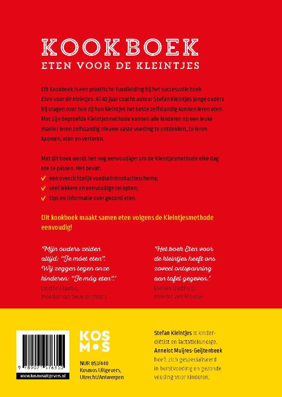 Kookboek eten voor de kleintjes achterkant