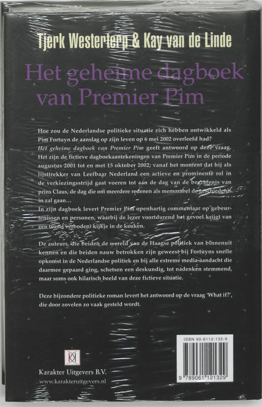 Geheime Dagboek Van Premier Pim achterkant