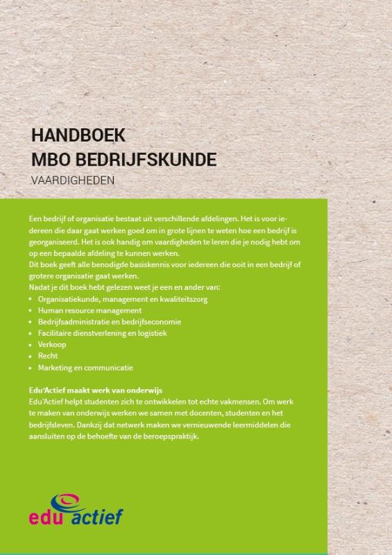 Handboek mbo Bedrijfskunde / Scoren.info achterkant
