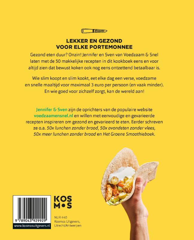 50x lekker gezond & betaalbaar / Voedzaam & snel achterkant
