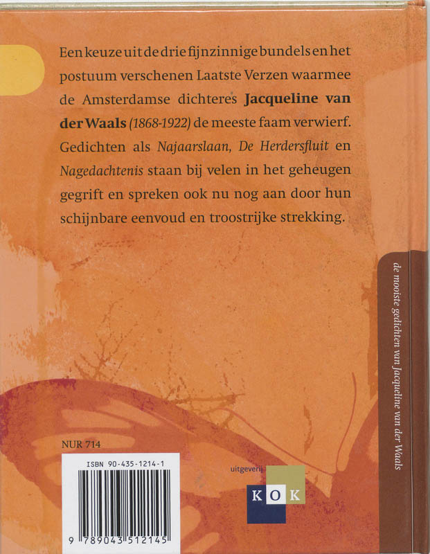 De mooiste gedichten van Jacqueline van der Waals achterkant