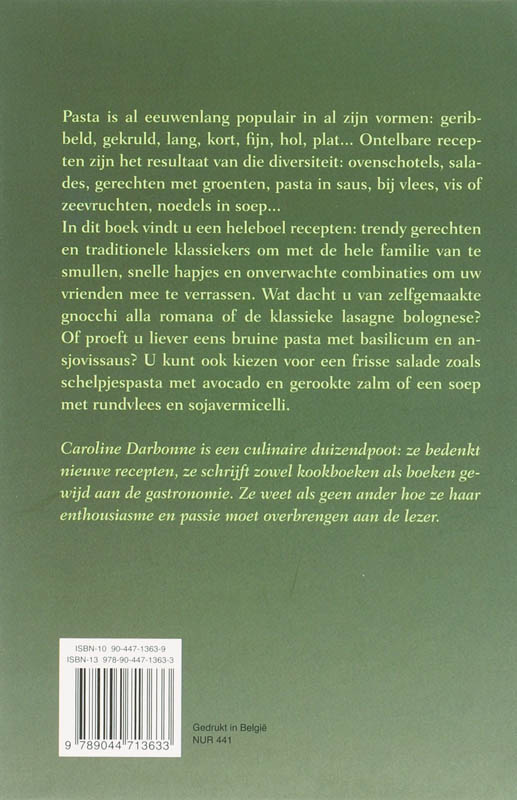 Pasta Voor De Fijnproever achterkant