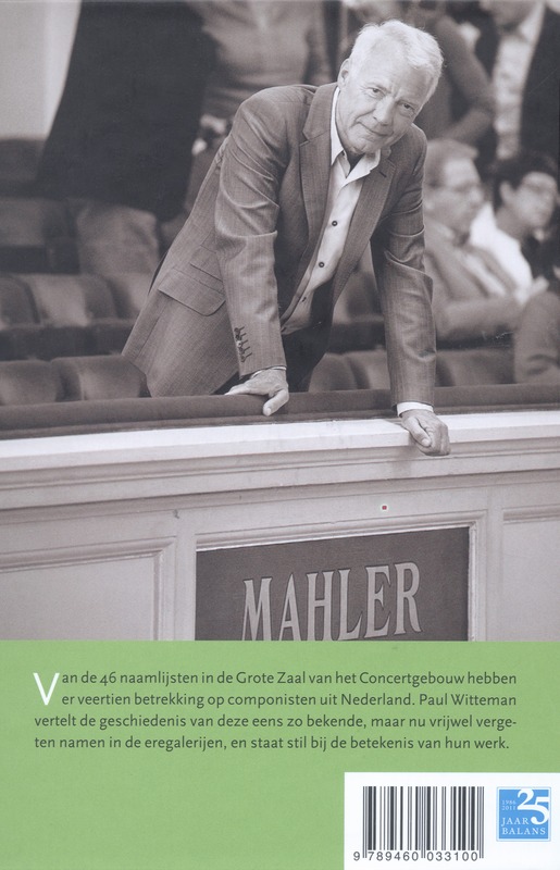 De namen uit de grote zaal achterkant