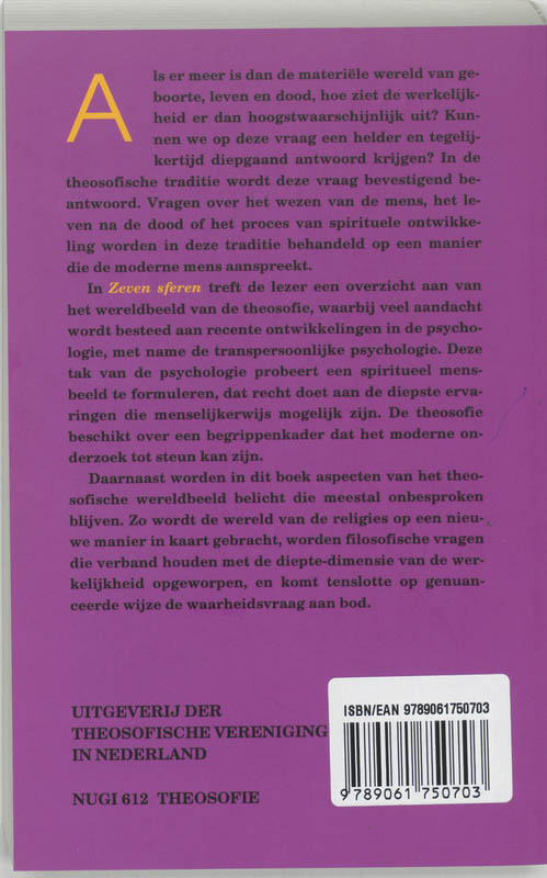 Zeven sferen / Adyar / 10 achterkant